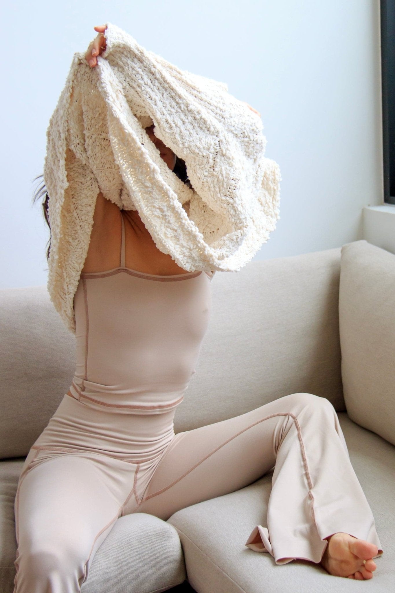 WithLove ♡ Solid Tan Crop Bell Bottom | WithLove | Evolve Fit Wear