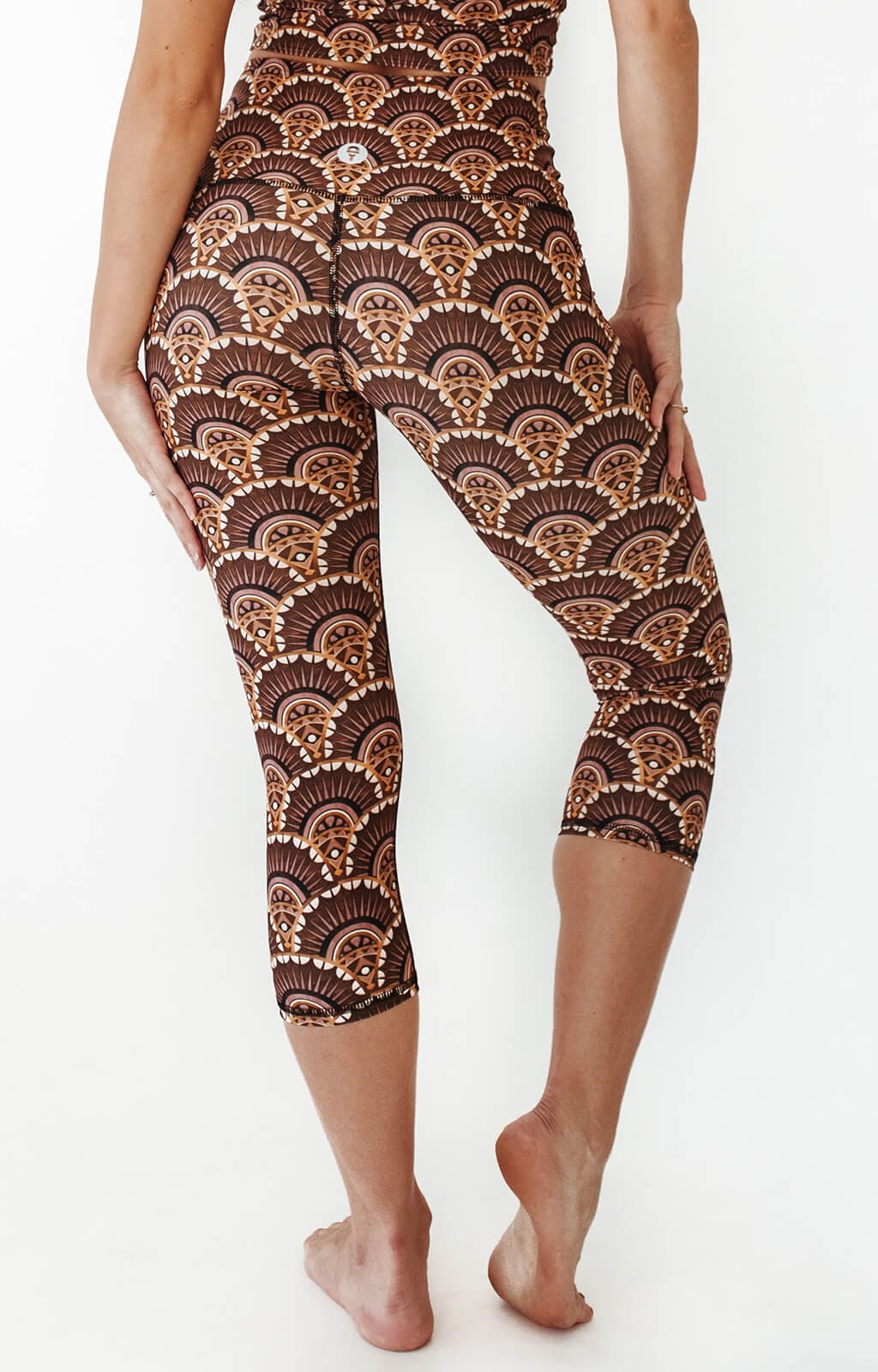Yoga Democracy Art Deco Printed Yoga Crops | Yoga Democracy | Evolve Fit Wear