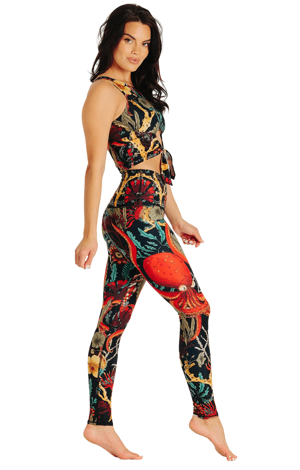 Yoga Democracy Coral My Name Printed Yoga Leggings | Yoga Democracy | Evolve Fit Wear
