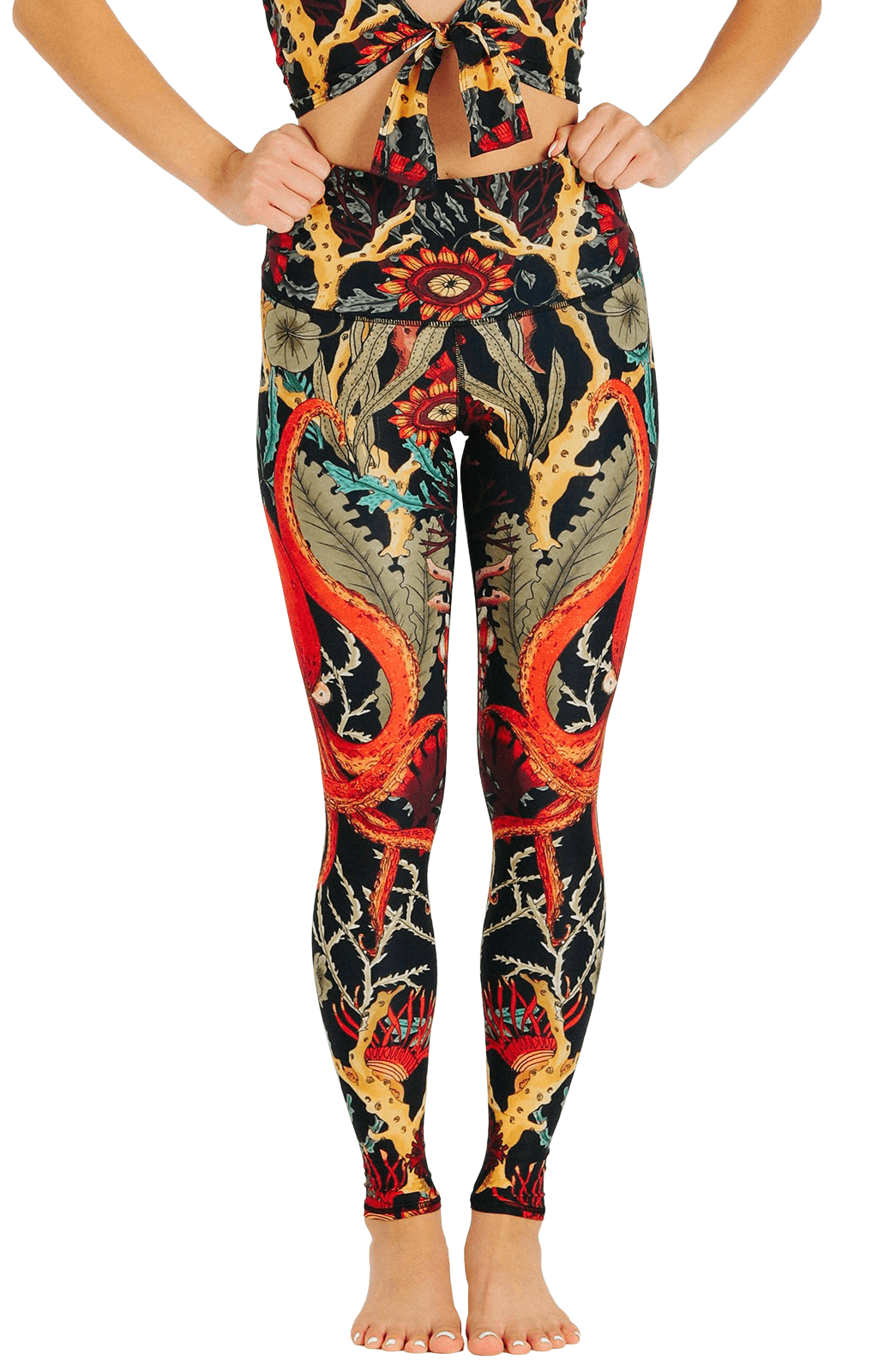 Yoga Democracy Coral My Name Printed Yoga Leggings | Yoga Democracy | Evolve Fit Wear