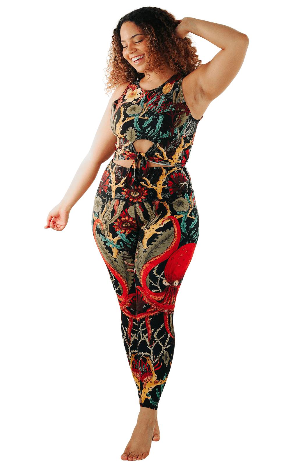 Yoga Democracy Coral My Name Printed Yoga Leggings | Yoga Democracy | Evolve Fit Wear