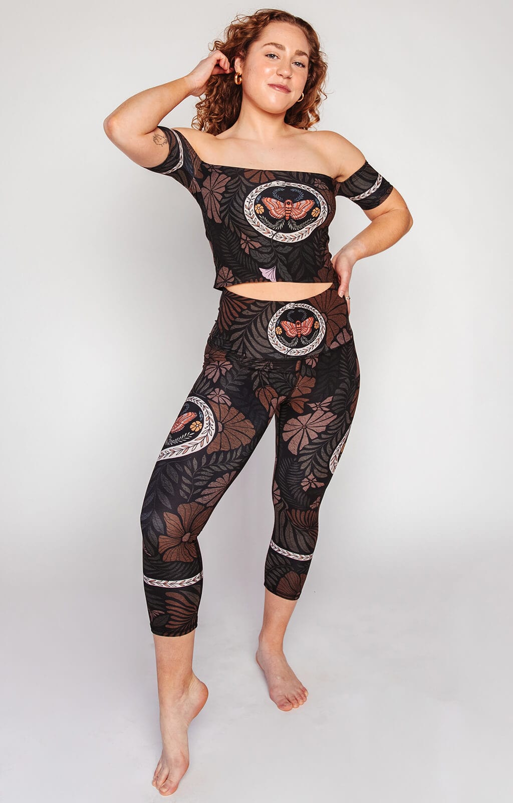 Yoga Democracy Off The Shoulder Bandeau in Ouroboros | Yoga Democracy | Evolve Fit Wear