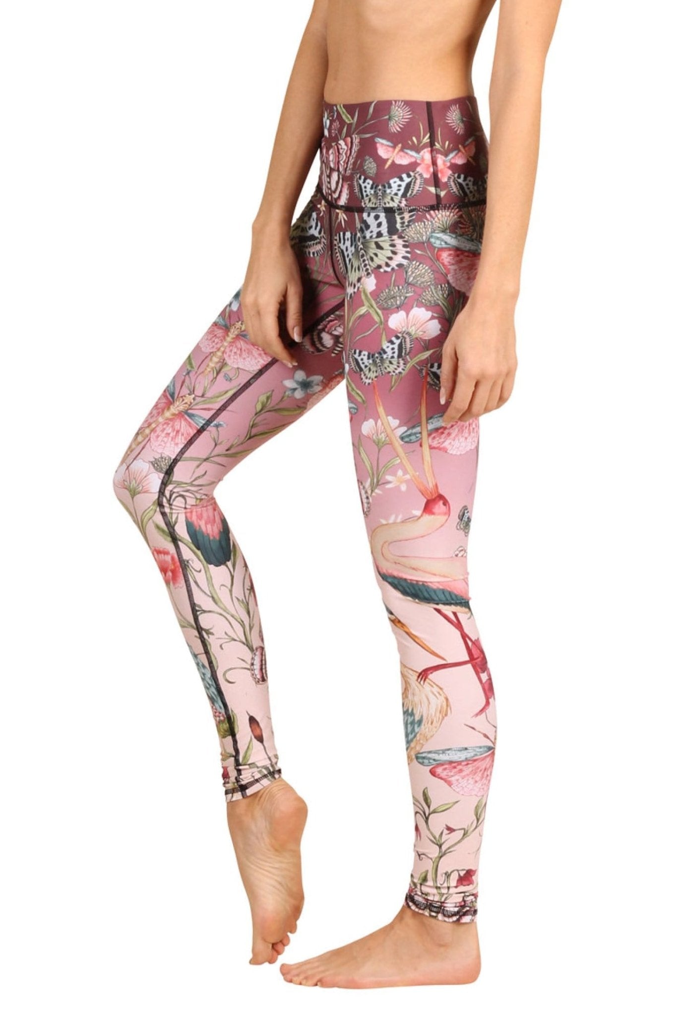 Yoga Democracy Pretty in Pink Printed Yoga Leggings | Yoga Democracy | Evolve Fit Wear