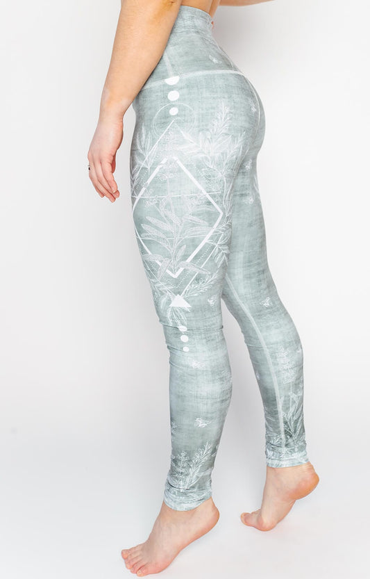 Yoga Democracy Pure Sage Printed Yoga Leggings | Yoga Democracy | Evolve Fit Wear