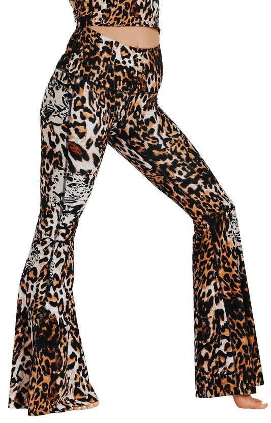 Yoga Democracy Wildcat Printed Bell Bottoms | Yoga Democracy | Evolve Fit Wear