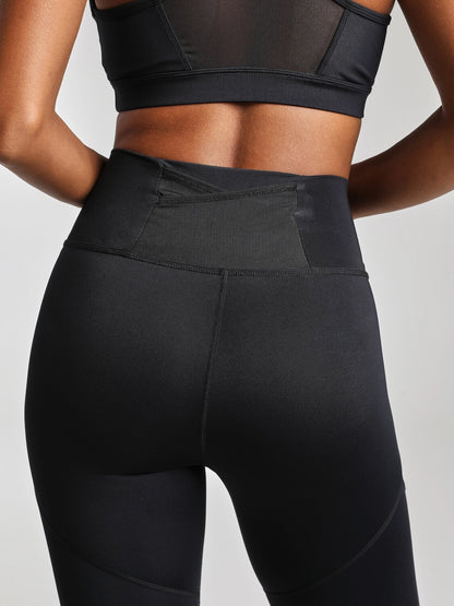 Mesh Panel Legging - Black | Losano | Evolve Fit Wear