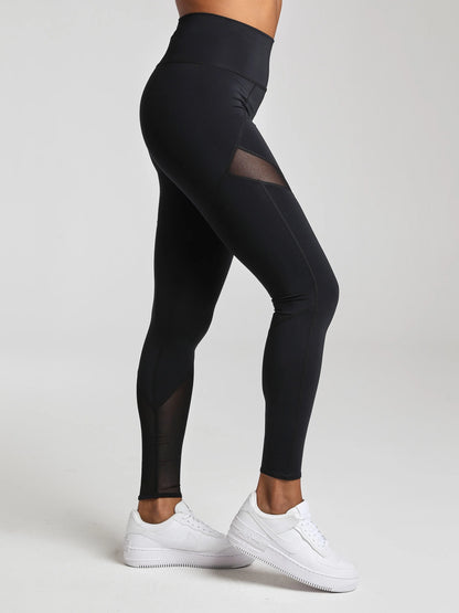 Mesh Panel Legging - Black | Losano | Evolve Fit Wear
