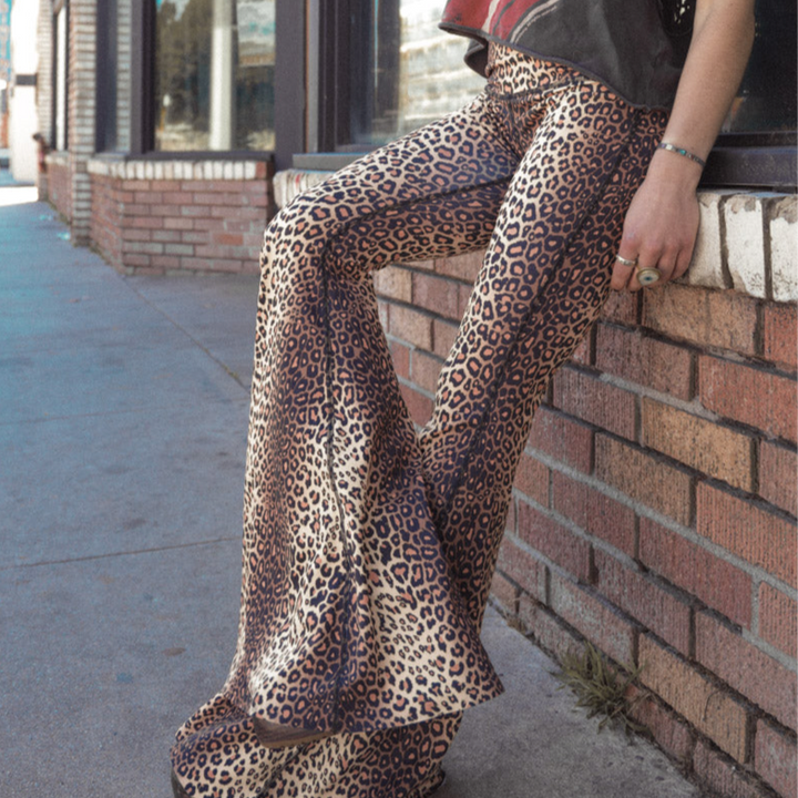 Golden Cat Crop Bell Bottoms