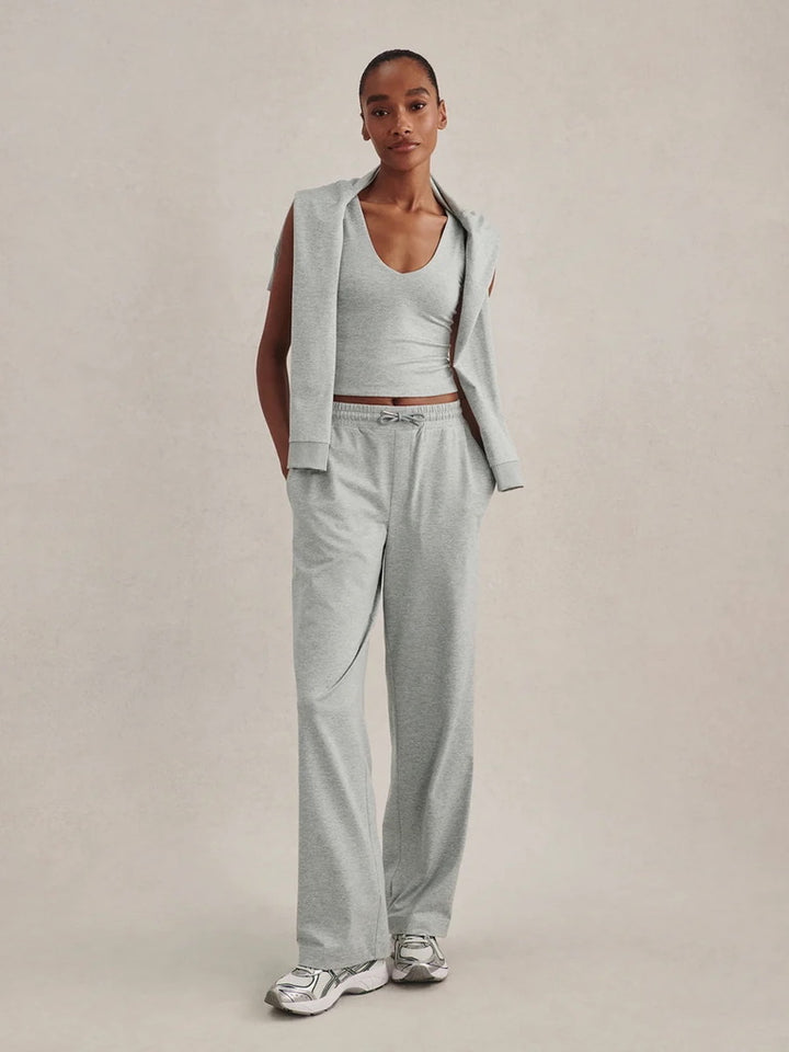 Motion Easy Wide Leg Joggers - Blue Green Marl
