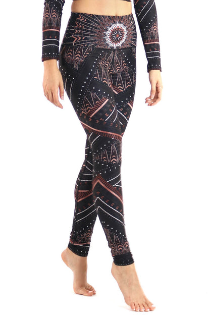 Humble Warrior Printed Yoga Leggings | Yoga Democracy | Evolve Fit Wear