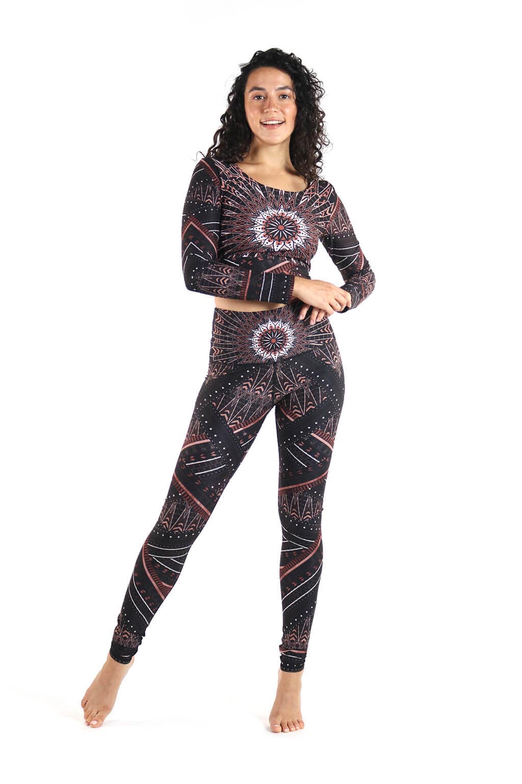 Humble Warrior Printed Yoga Leggings Full Body