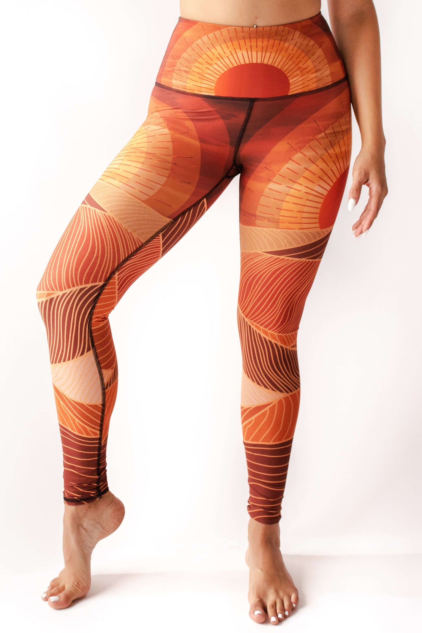 Light of Day Printed Yoga Leggings front