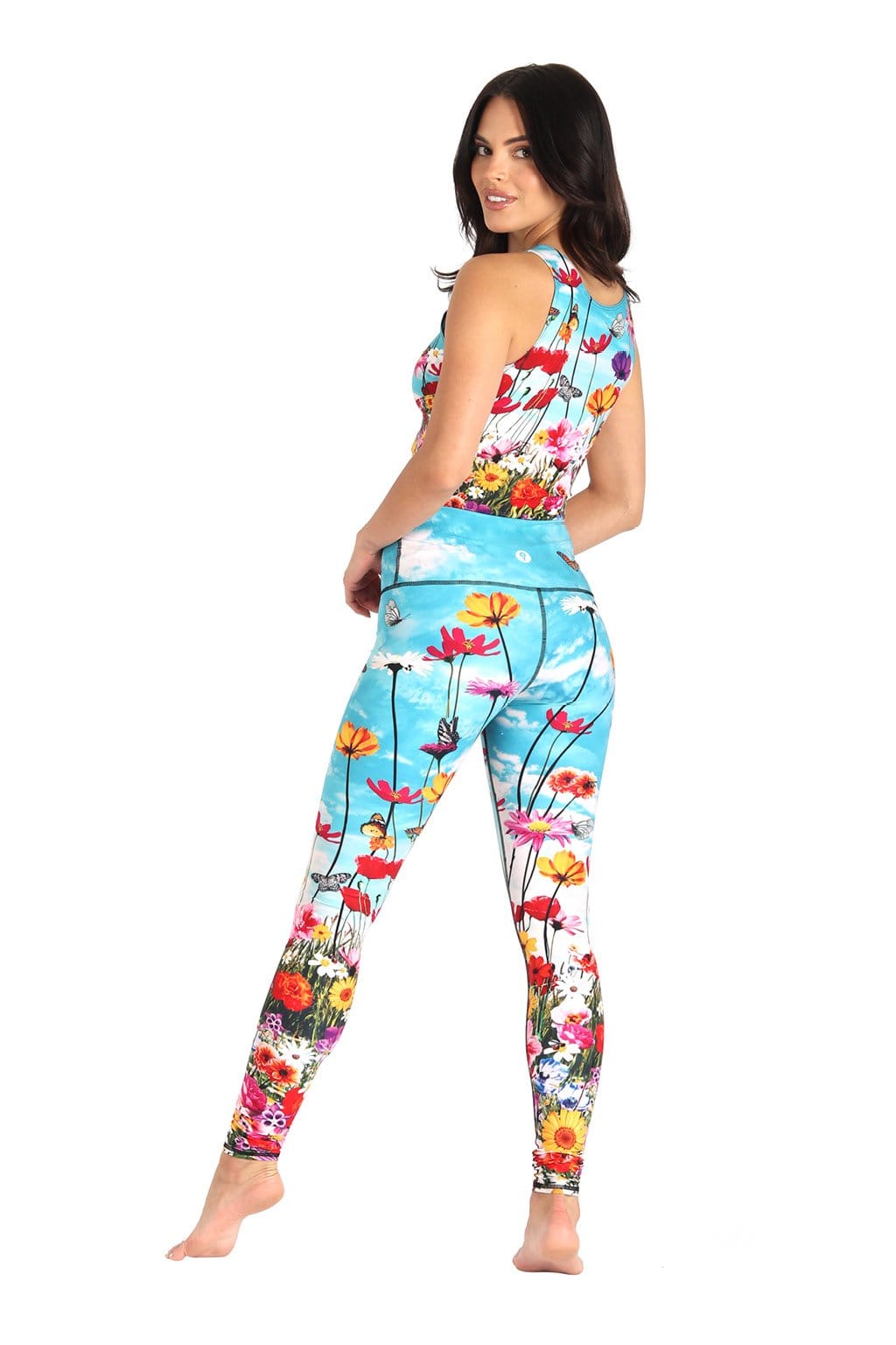 Yoga Democracy Leggings Flower Bomb Printed Yoga Leggings