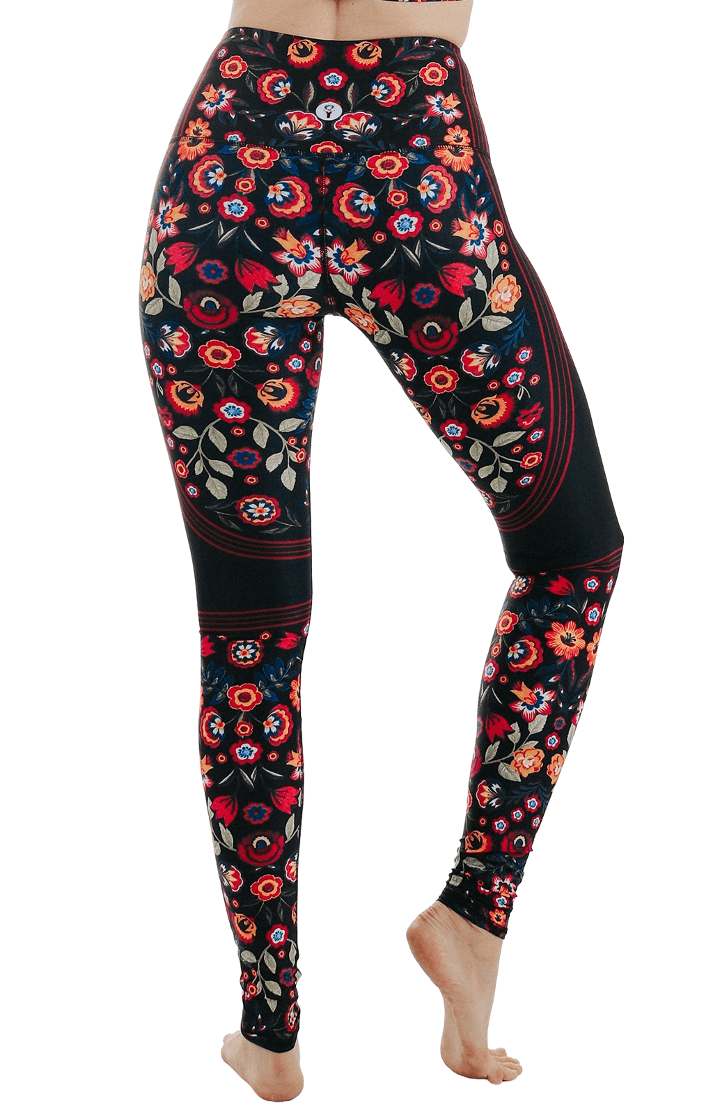 Folklore Printed Yoga Leggings back