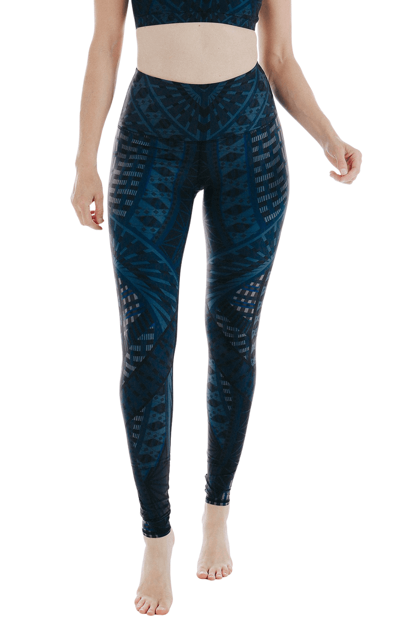 Warrior One Printed Yoga Leggings Front