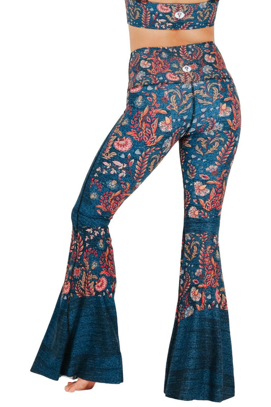 Festival Denim Printed Bell Bottoms | Yoga Democracy | Evolve Fit Wear