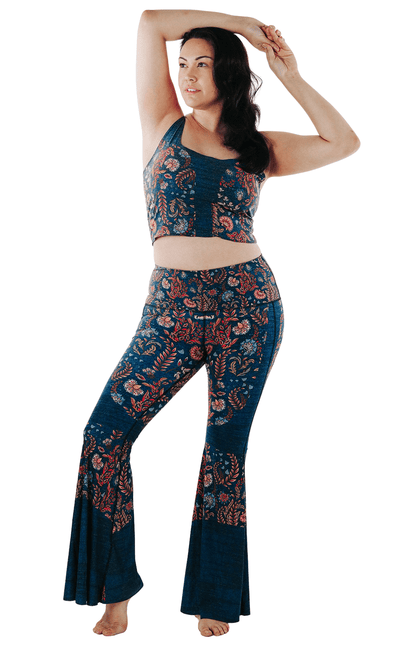 Festival Denim Printed Bell Bottoms | Yoga Democracy | Evolve Fit Wear