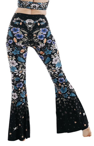 Divine Feminine Printed Bell Bottoms Back View