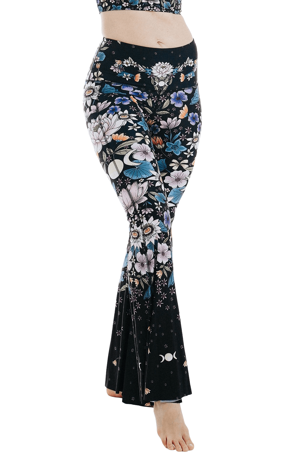 Divine Feminine Printed Bell Bottoms Left Side View