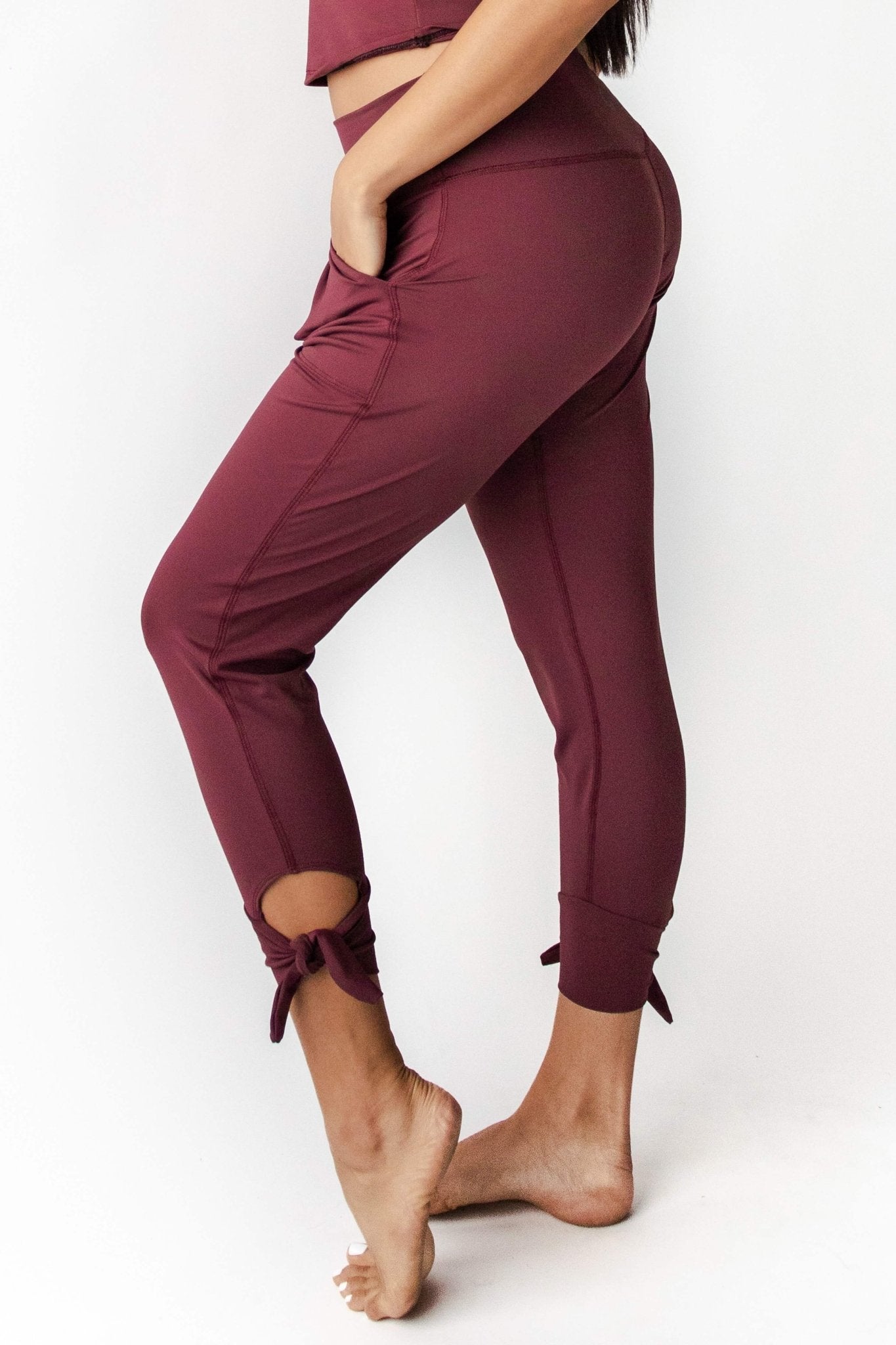 Sunday Jogger in Maroon | Yoga Democracy | Evolve Fit Wear