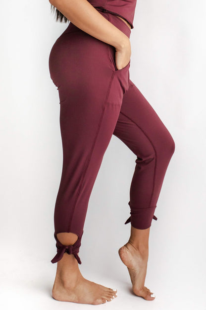 Sunday Jogger in Maroon | Yoga Democracy | Evolve Fit Wear