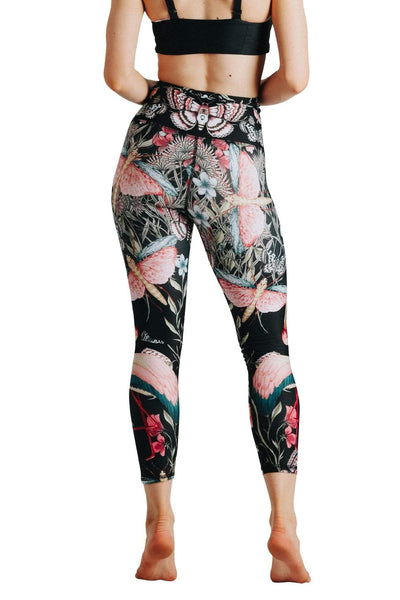 Yoga Democracy Leggings Pretty In Black Printed Yoga Crops