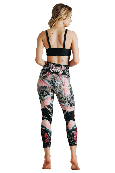 Yoga Democracy Leggings Pretty In Black Printed Yoga Crops