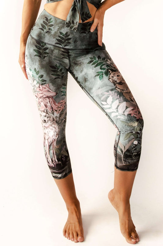 La Loba Printed Yoga Crops | Yoga Democracy | Evolve Fit Wear