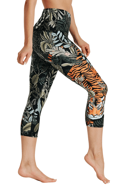 Rawr Talent Printed Yoga Crops Right Side