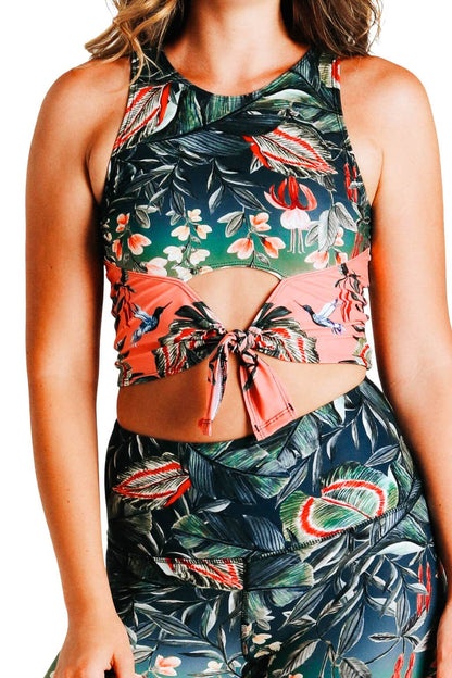 Reversible Knot Top in Feeling Ferntastic | Yoga Democracy | Evolve Fit Wear
