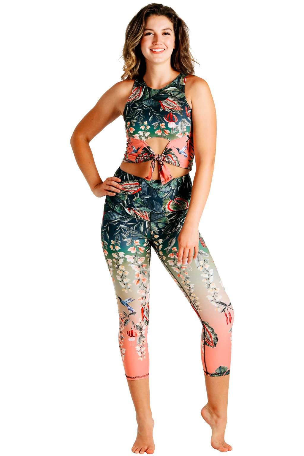 Reversible Knot Top in Feeling Ferntastic | Yoga Democracy | Evolve Fit Wear