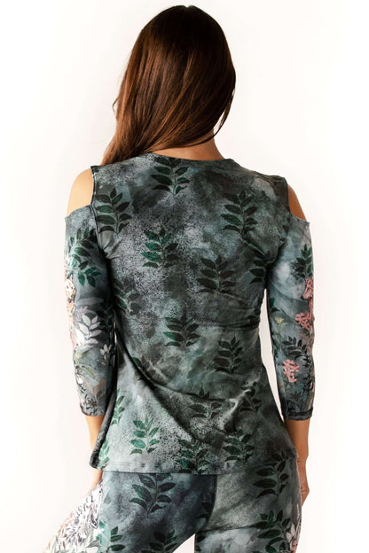Open Shoulder Top in La Loba | Yoga Democracy | Evolve Fit Wear