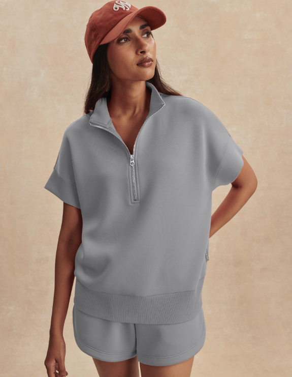 Ritchie Sporty Short Sleeve Sweatshirt - Wind Blue