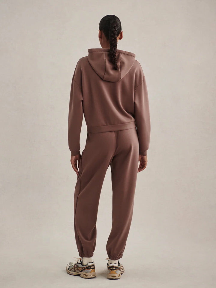 Jorgie Relaxed Fit Full Zip Hoodie - Coffee Quartz