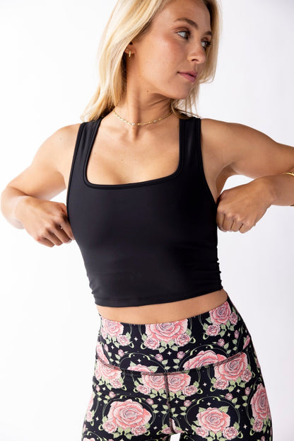 Simple Crop Top - Black | swaay | Evolve Fit Wear
