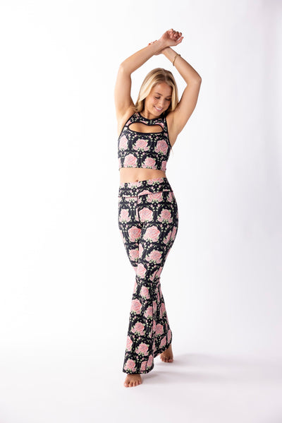 Flare Pants - Midnight Rose