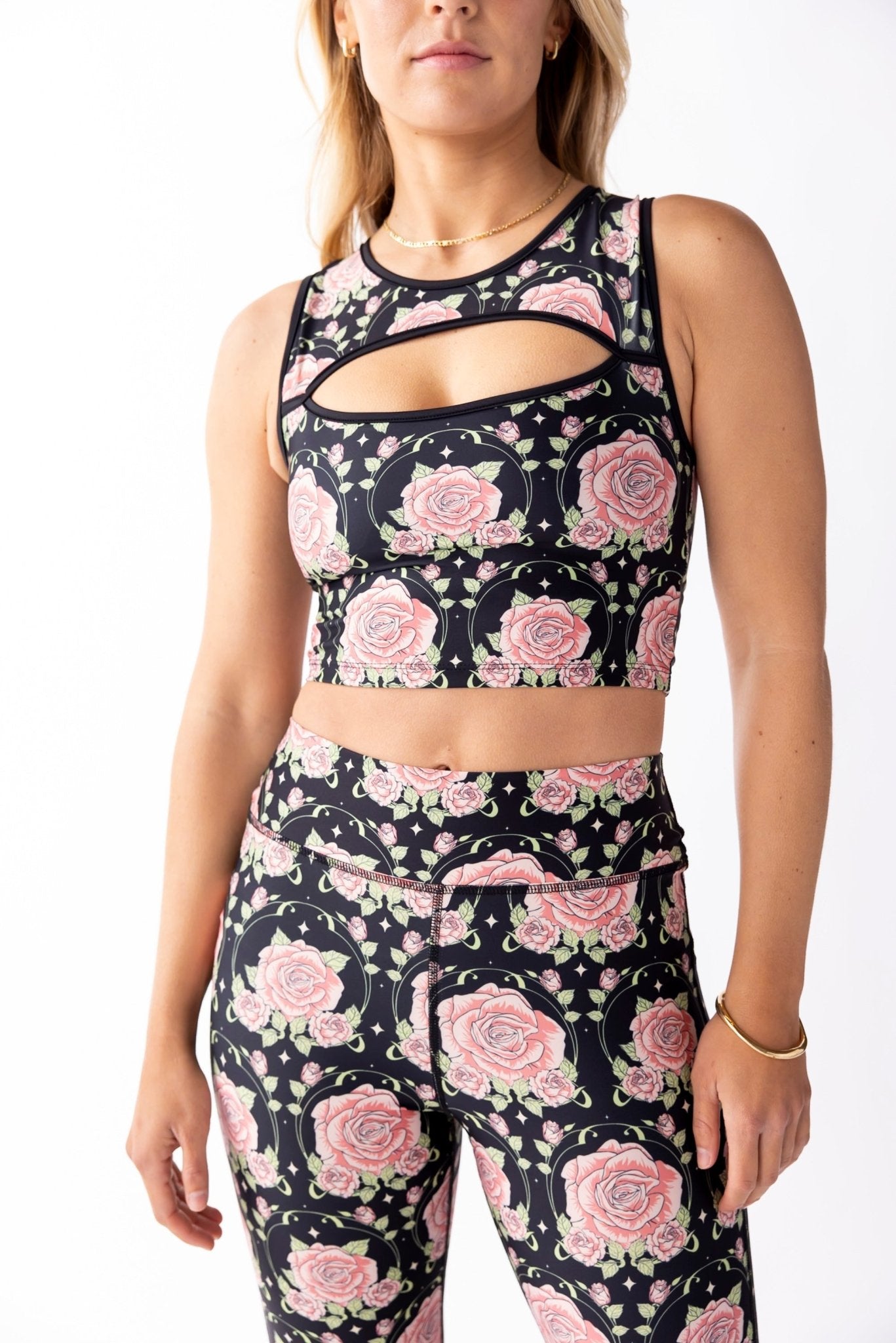 Open Heart Top - Midnight Rose | Swaay | Evolve Fit Wear