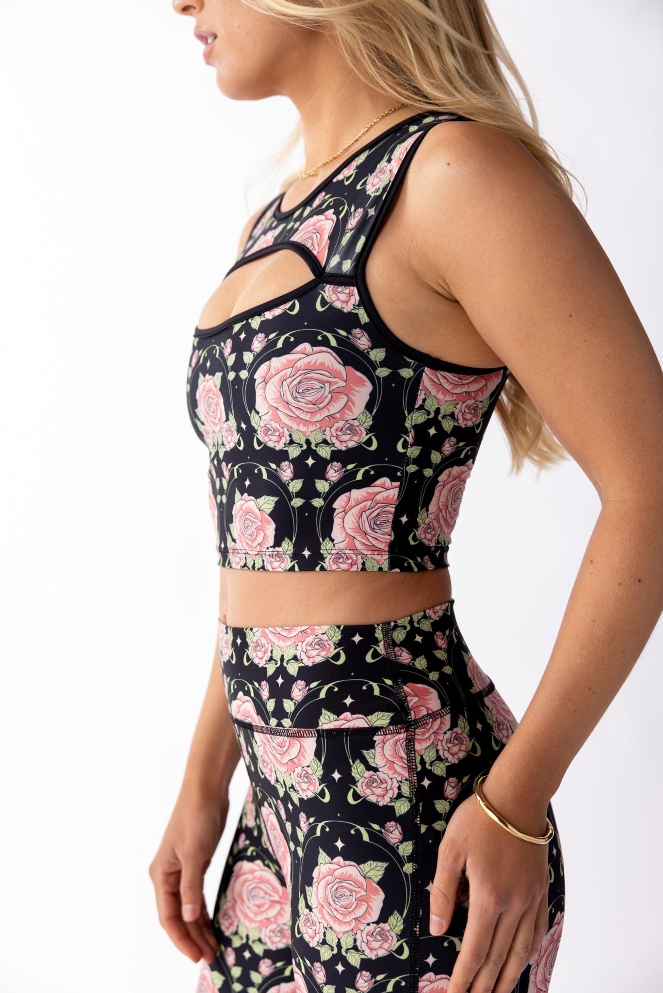 Open Heart Top - Midnight Rose | Swaay | Evolve Fit Wear