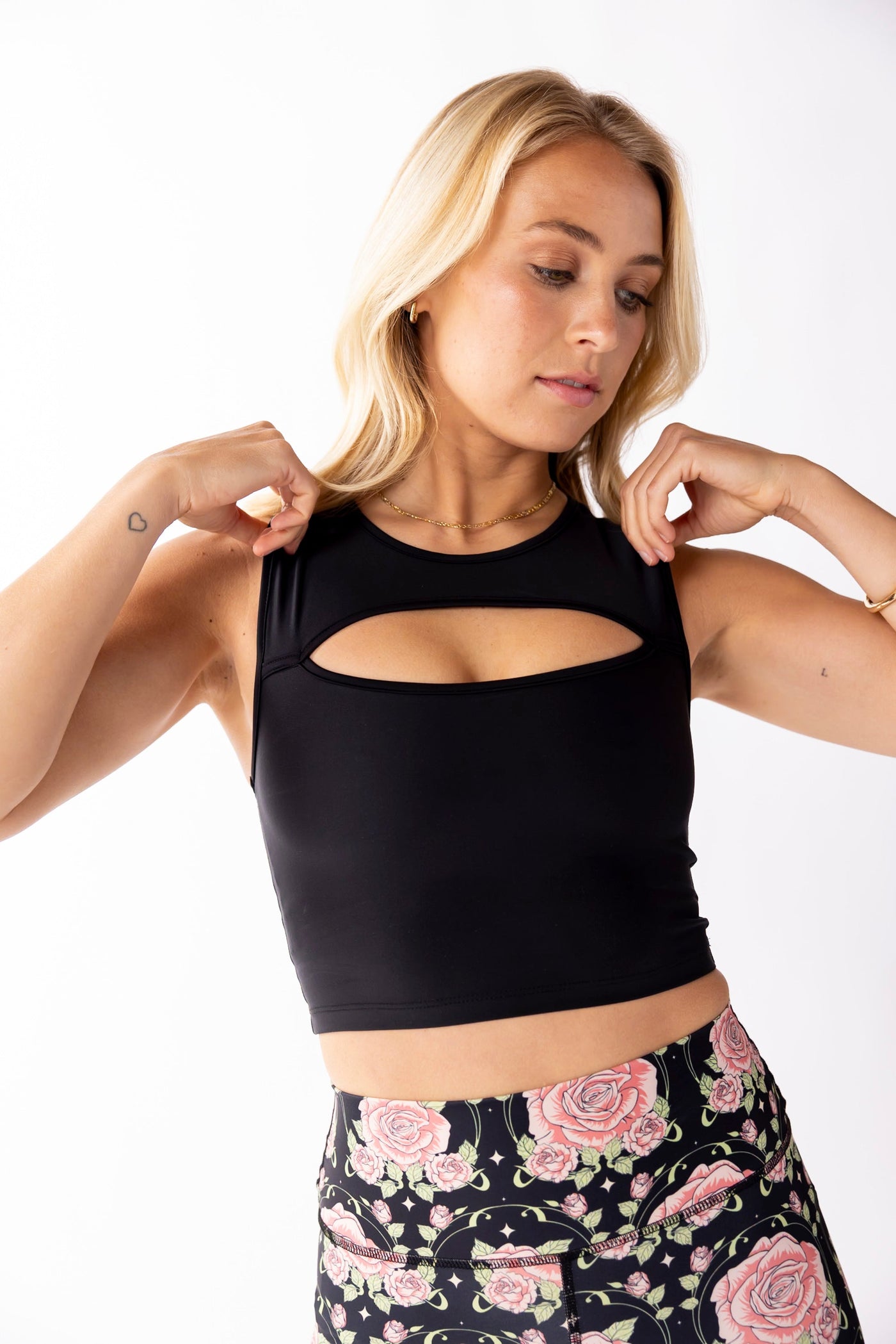 Open Heart Top - Black