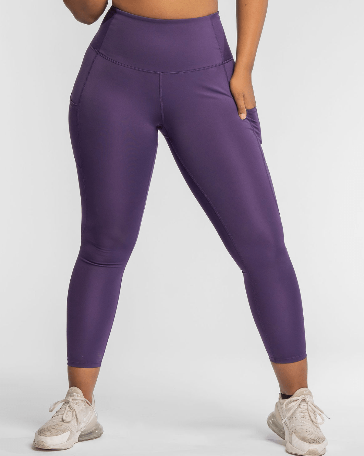 Hi Five Pocketed High-Waist Leggings - Purple Craze
