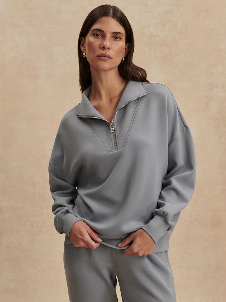 Hawley Half-Zip Sweat - Wind Blue | Relaxed Fit Sweatshirt