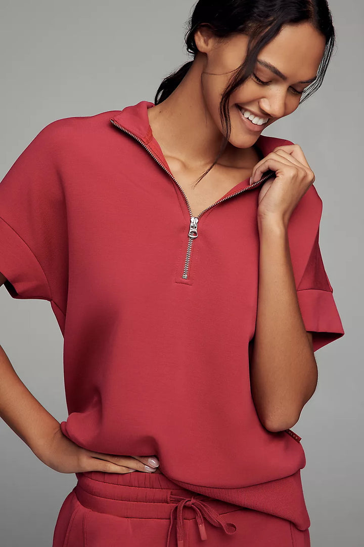 Ritchie Sporty Short Sleeve Sweatshirt - Rich Raspberry