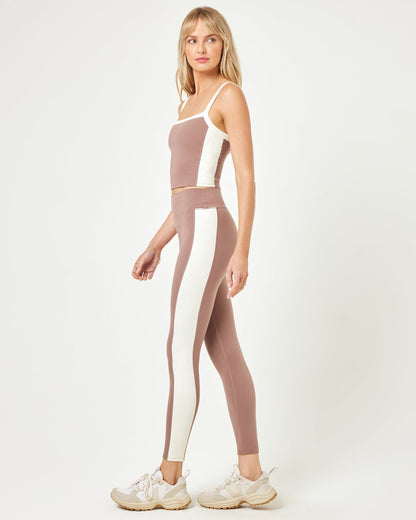 Sidelines Legging - Fawn/Cream | LSPACE | Evolve Fit Wear
