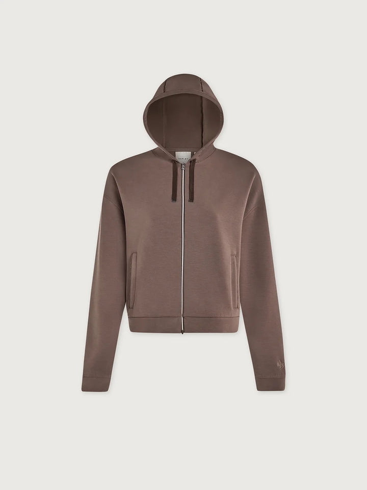 Jorgie Relaxed Fit Full Zip Hoodie - Coffee Quartz