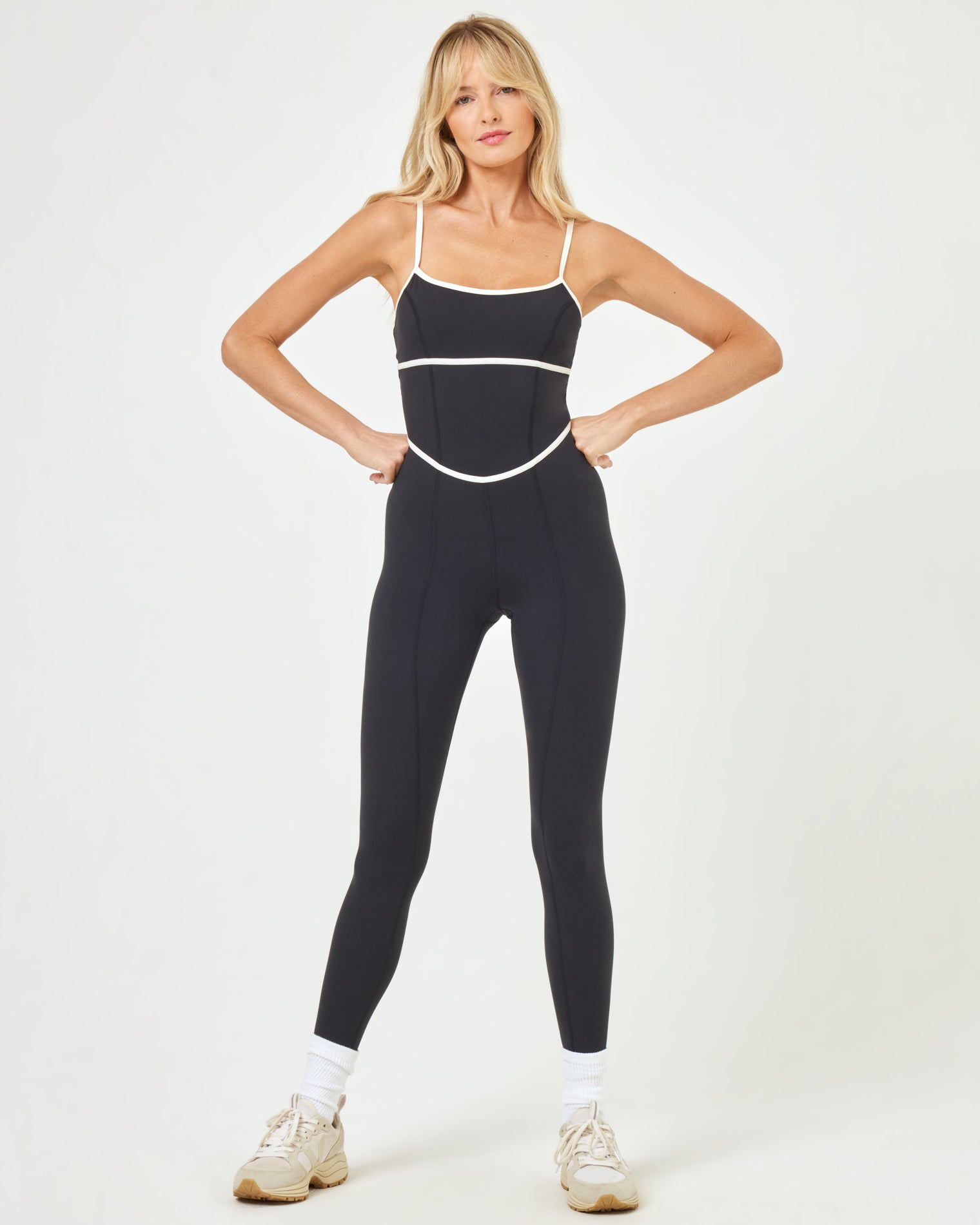 Ace Jumpsuit - Black/Cream | LSPACE | Evolve Fit Wear
