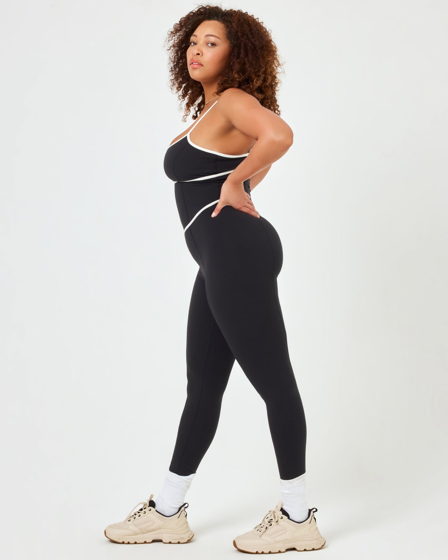 Ace Jumpsuit - Black/Cream | LSPACE | Evolve Fit Wear