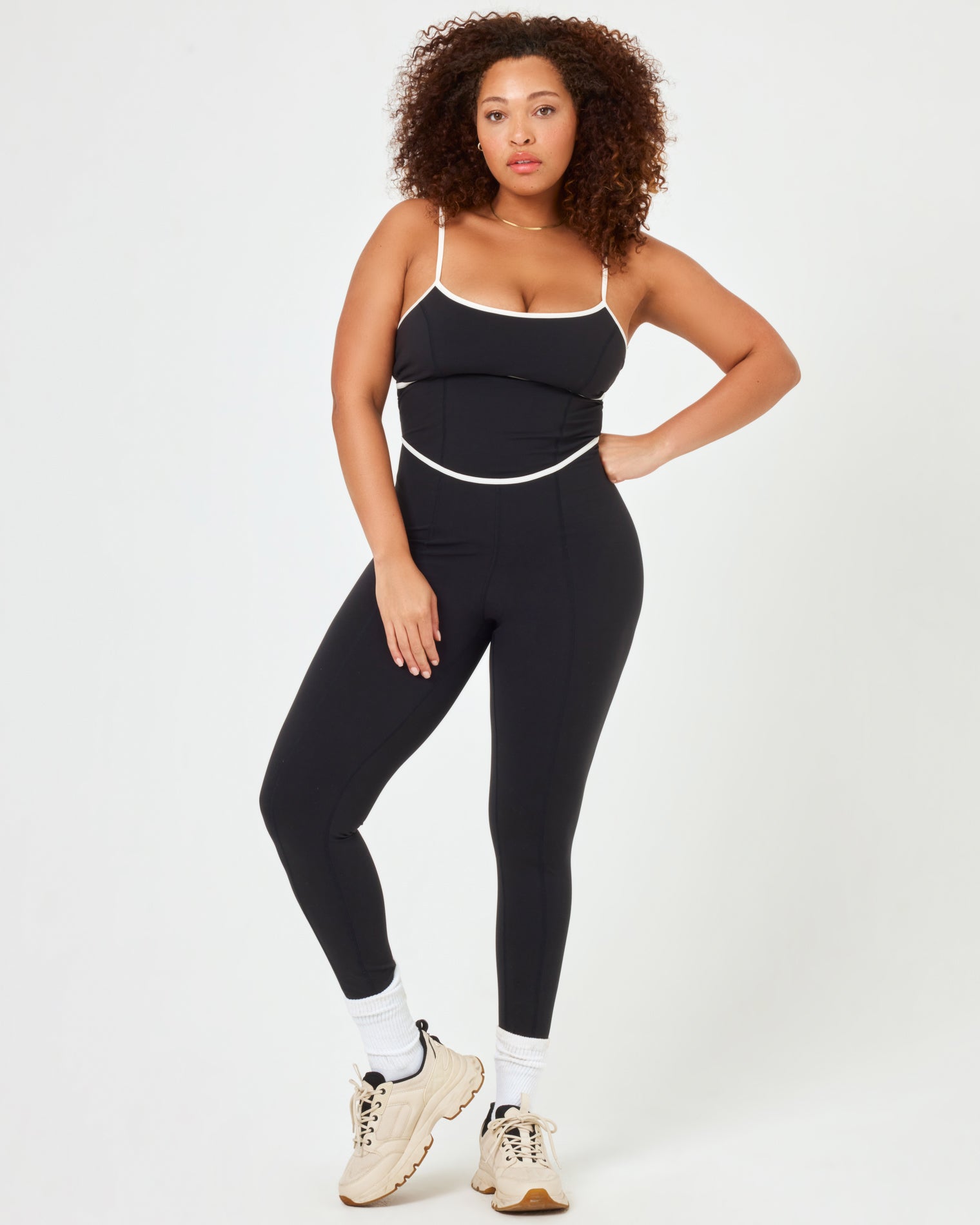 Ace Jumpsuit - Black/Cream | LSPACE | Evolve Fit Wear
