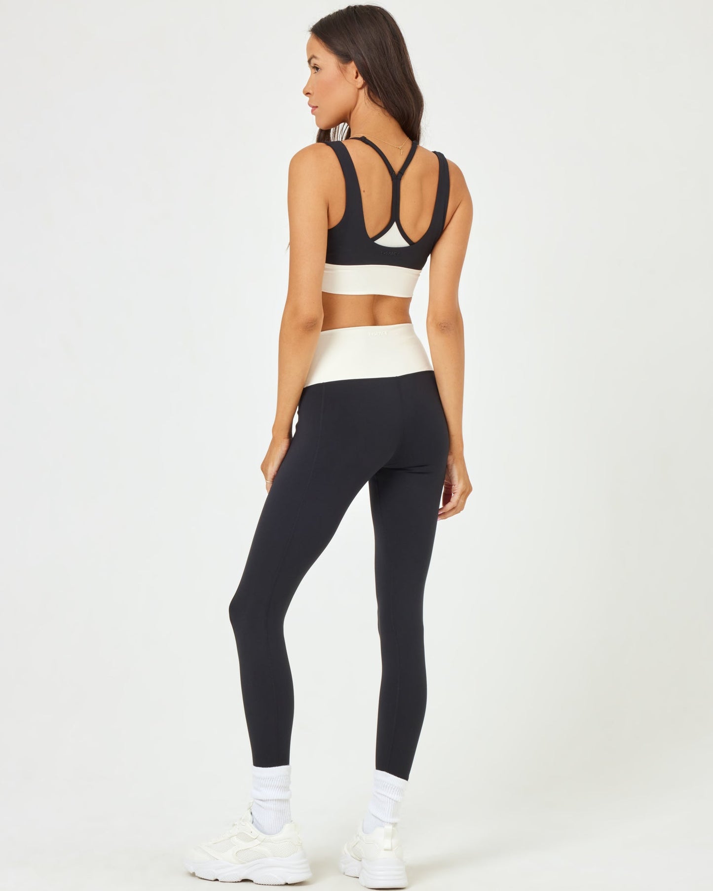 Division Legging - Black - Cream | LSPACE | Evolve Fit Wear