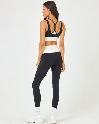 Division Legging - Black - Cream | LSPACE | Evolve Fit Wear
