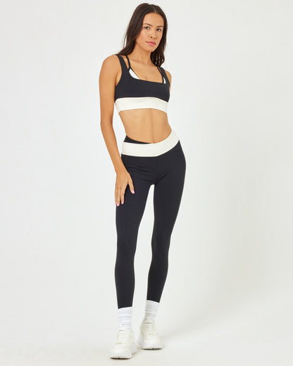 Division Legging - Black - Cream | LSPACE | Evolve Fit Wear